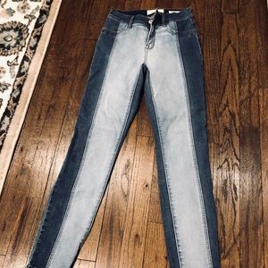 Two-tone Jeans- High Rise Ankle Jegging